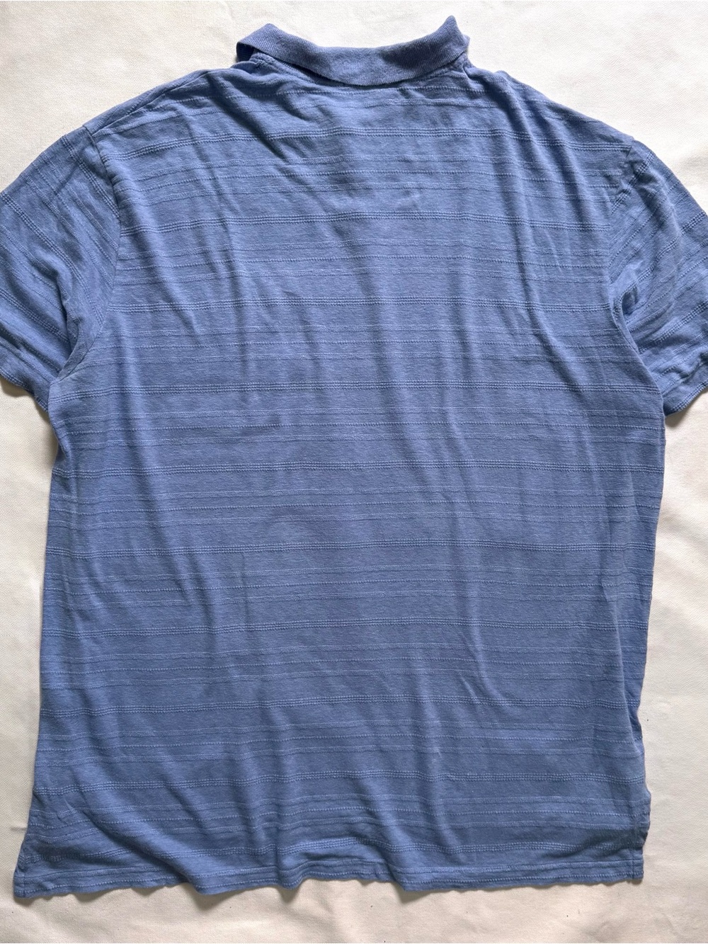 Polo by Ralph Lauren Light Blue Linen Cotton Blend Textured Stripe Knit - Picture 3 of 3